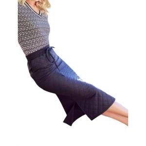 NEW OOLALA copenhagen quilted midi skirt in black